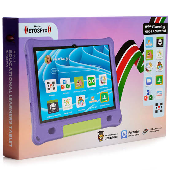 ElimuTab ET03 MAX 10.1-Inch Android 13 Tablet, 64GB/4GB, 4G, with Puffed Case (Ages 2-17)