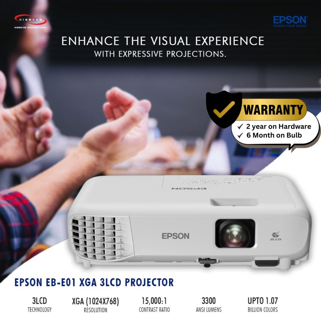 Epson EB-E01 XGA 3300 Lumens Entry Business Projector