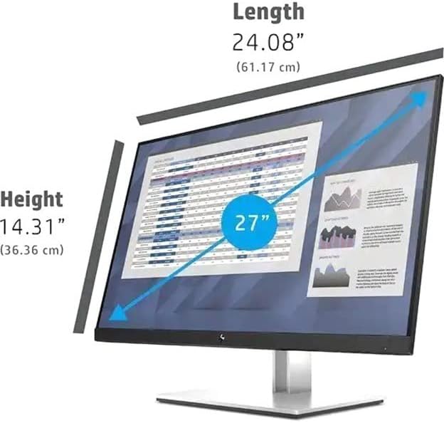 HP E27 G4 27-Inch Monitor with HDMI, VGA & DisplayPort
