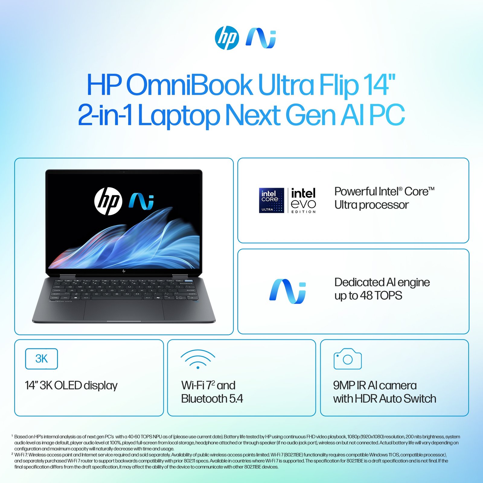 HP OmniBook Ultra Flip Core Ultra 7 32GB 1TB SSD + Stylus Pen 14"