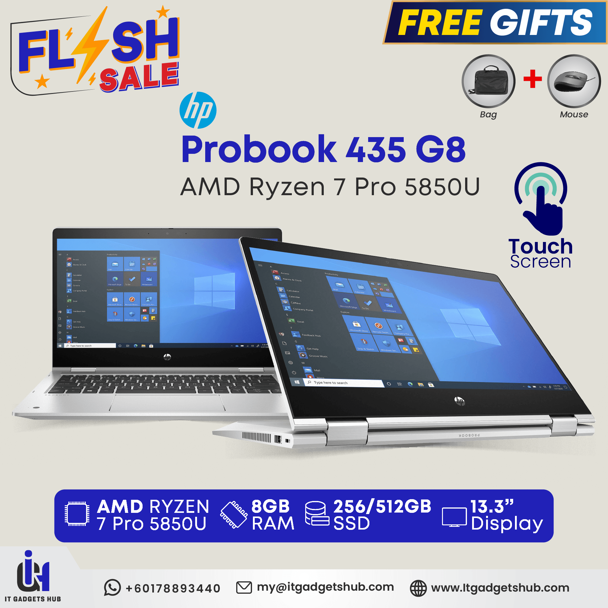 HP ProBook x360 435 G8 AMD Ryzen 7 16GB 512GB SSD