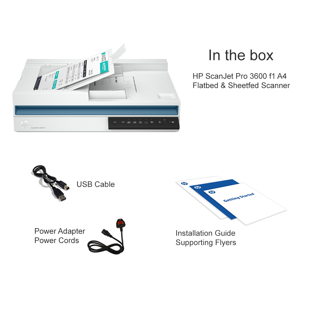 HP ScanJet Pro 3600f1 Flatbed Scanner