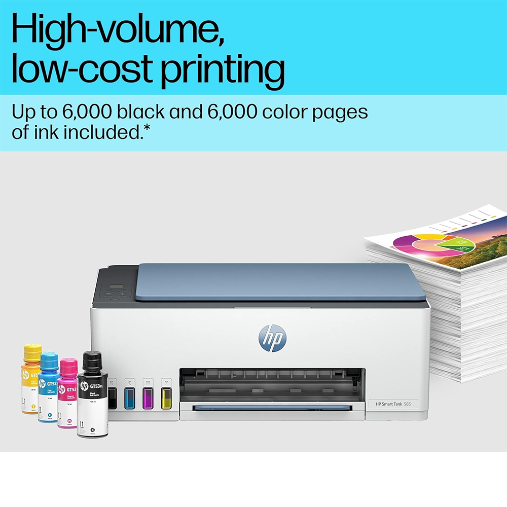 HP Smart Tank 585 A4 Colour Wi-Fi All-in-One Ink Tank Printer